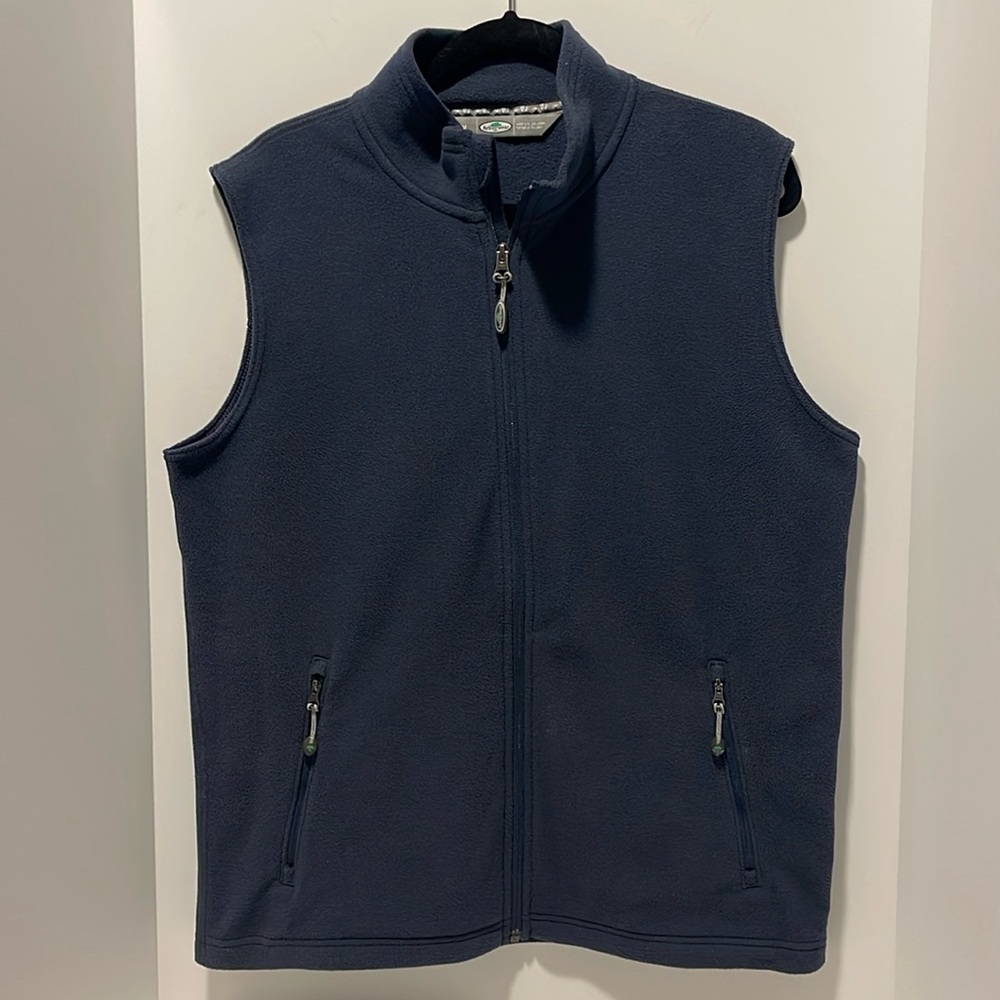 Arborwear Fleece Zip Up Blue Vest Women’s Medium Zipper Pockets Outdoor Casual